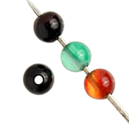 Semi-Precious Round Beads 2x8in Strand Agate