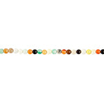 Semi-Precious Round Beads 2x8in Strand Agate