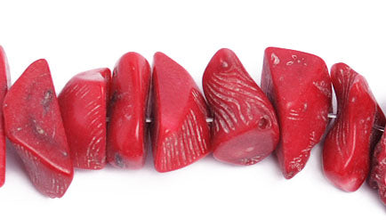 Bamboo Coral Beads Chips Semi- Precious