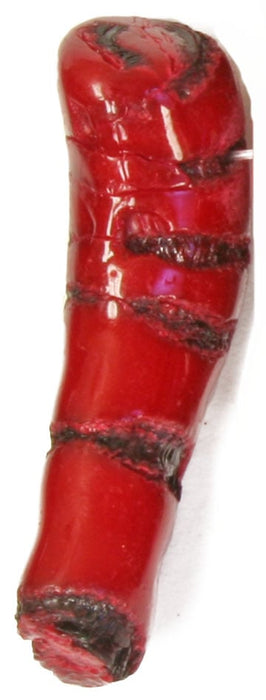 Bamboo Coral Beads Oblong Branch Semi-Precious 16in 10-15x30-45mm