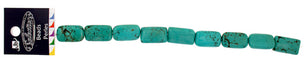 Turquoise Stablized Magnesite Flat Rectangle 21x13mm 8in Strand