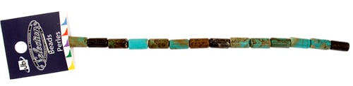 Turquoise Stablized Magnesite Tube 7x13mm 8in Strand
