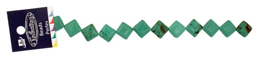 Turquoise Stabilized Magnesite Flat Square 12x12mm 8in Strand