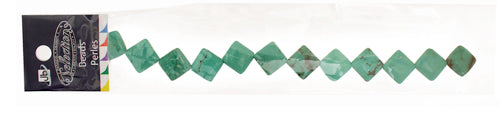 Turquoise Stabilized Magnesite Flat Square 12x12mm 8in Strand