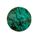 Turquoise Stabilized Magnesite Flat Round 8in Strand