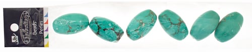 Turquoise Stabilized Magnesite Oval Tube 8in Strand