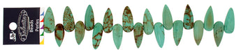 Turquoise Stablized Magnesite Flat Dagger 8in Strand