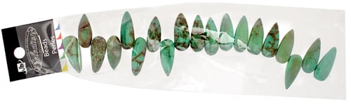 Turquoise Stablized Magnesite Flat Dagger 8in Strand