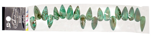 Turquoise Stablized Magnesite Flat Dagger 8in Strand
