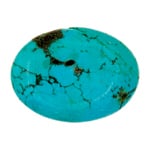 Turquoise Stablized Magnesite Flat Oval 8in Strand