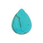Turquoise Stablized Magnesite Flat Drop 8in Strand