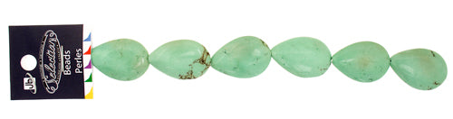 Turquoise Stablized Magnesite Flat Drop 8in Strand