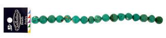 Turquoise Stablized Magnesite Round Nuggets 12mm 8in Strand