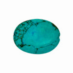 Turquoise Stablized Magnesite Flat Oval 8in Strand