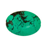 Turquoise Stablized Magnesite Flat Oval 8in Strand