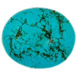 Turquoise Stablized Magnesite Flat Oval 8in Strand