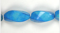 Turquoise Howlite Twisted 20x10mm Semi-Precious 16"