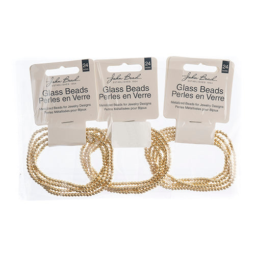 Metalized Glass Beads 24-inch Strand