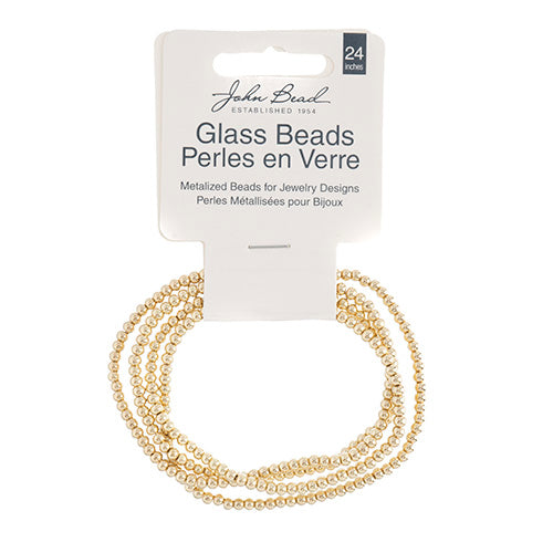 Metalized Glass Beads 24-inch Strand