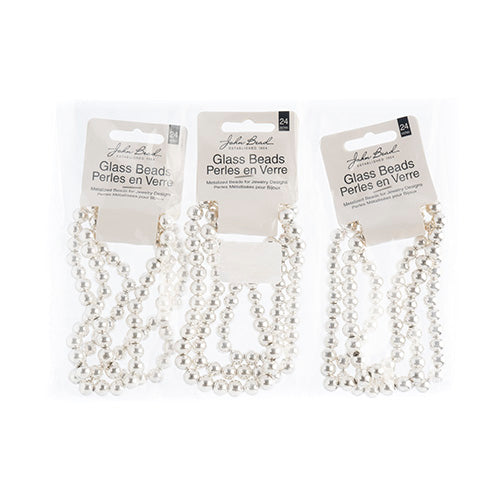 Metalized Glass Beads 24-inch Strand