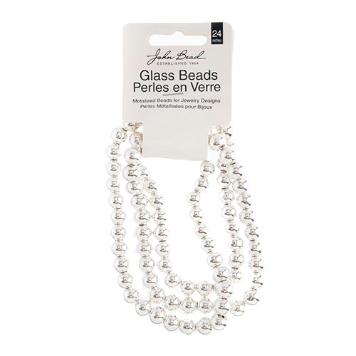 Metalized Glass Beads 24-inch Strand