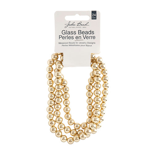 Metalized Glass Beads 24-inch Strand