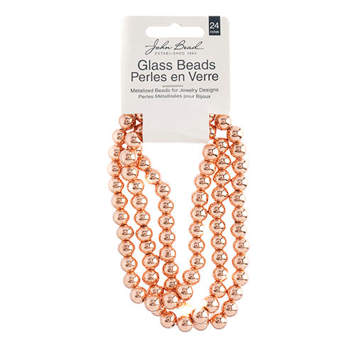 Metalized Glass Beads 24-inch Strand