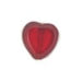 Glass Cut Bead Flat Heart 16x15mm Siam Ruby - Strung