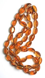 Glass Bead Oval 14x7mm Strung