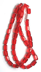 Glass Bead Prism 10x6mm Strung