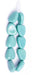 Glass Bead Stone Shape 24x19mm Strung Opaque Turquoise