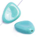 Glass Bead Stone Shape 24x19mm Strung Opaque Turquoise