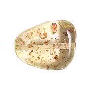 Glass Bead Stone Shape 24x19mm Strung Transparent Dyed With Speckles