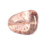 Glass Bead Stone Shape 24x19mm Strung Transparent Dyed With Speckles