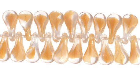 Glass Bead 9x18mm Drop Strung Natural Agate