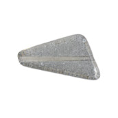 Glass Bead Triangle 22x16mm Crystal Smoke Luster