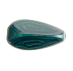 Glass Bead Triangle Drop 23x12mm Dark Green Silk
