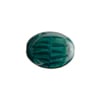 Glass Bead Oval 18x14mm Opaque Dark Green Silk