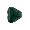 Glass Bead Triangle 17x18mm Opaque Dark Green Silk