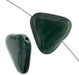 Glass Bead Triangle 17x18mm Opaque Dark Green Silk