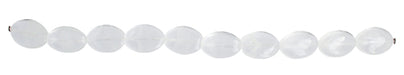 Glass Bead Oval 20x14mm Crystal White Glow in the Dark