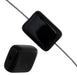 Glass Bead Bricks 14x10mm Opaque Black