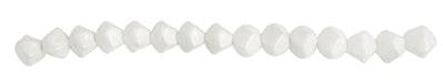 Glass Bead Nugget 14mm White Luster