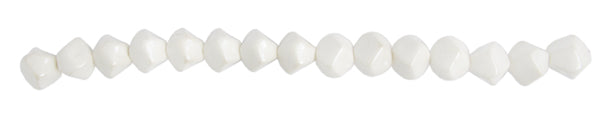 Glass Bead Nugget 14mm White Luster
