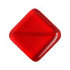 Glass Bead Flat Square 21mm With Diagonal Hole Transparent Siam