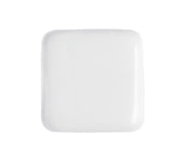 Glass Bead Flat Square 19mm Opaque White