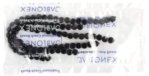 Glass Bead Flat 6mm Strung