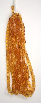 Glass Bead Flat 6mm Strung