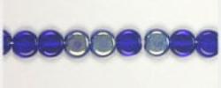 Glass Bead Flat 6mm Aurora Borealis Strung