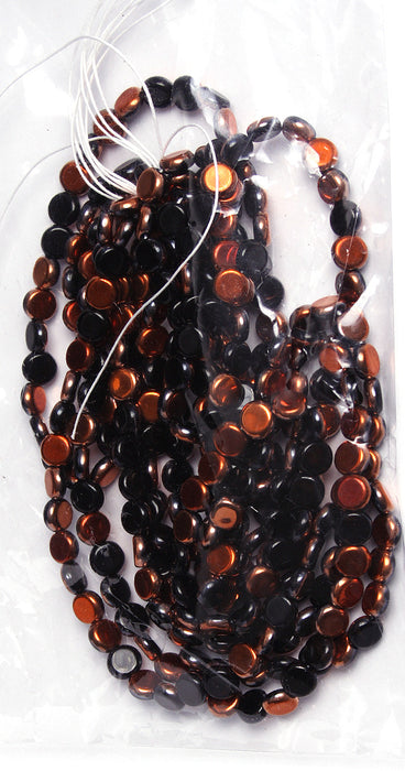 Glass Bead Flat 6mm Strung